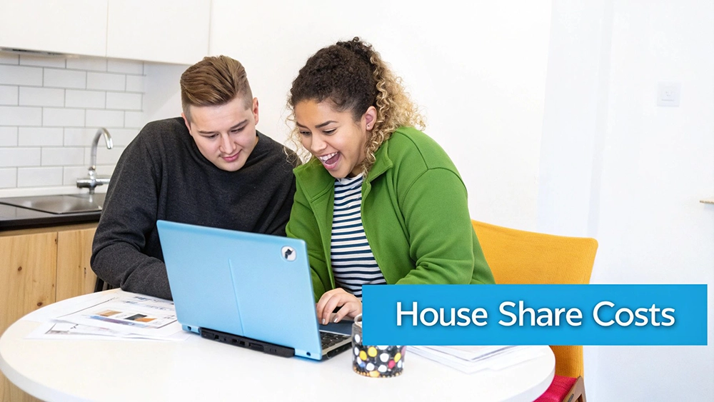 A modern kitchen in a shared house in Cardiff, clean and ready for new tenants.