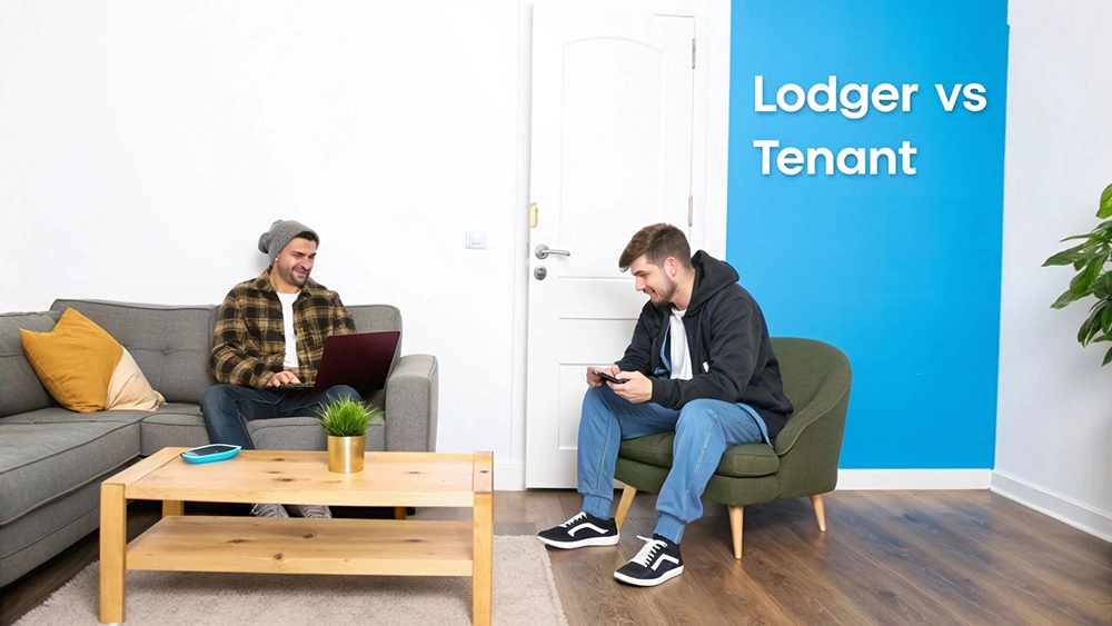 A person handing keys to another, symbolizing a rental agreement